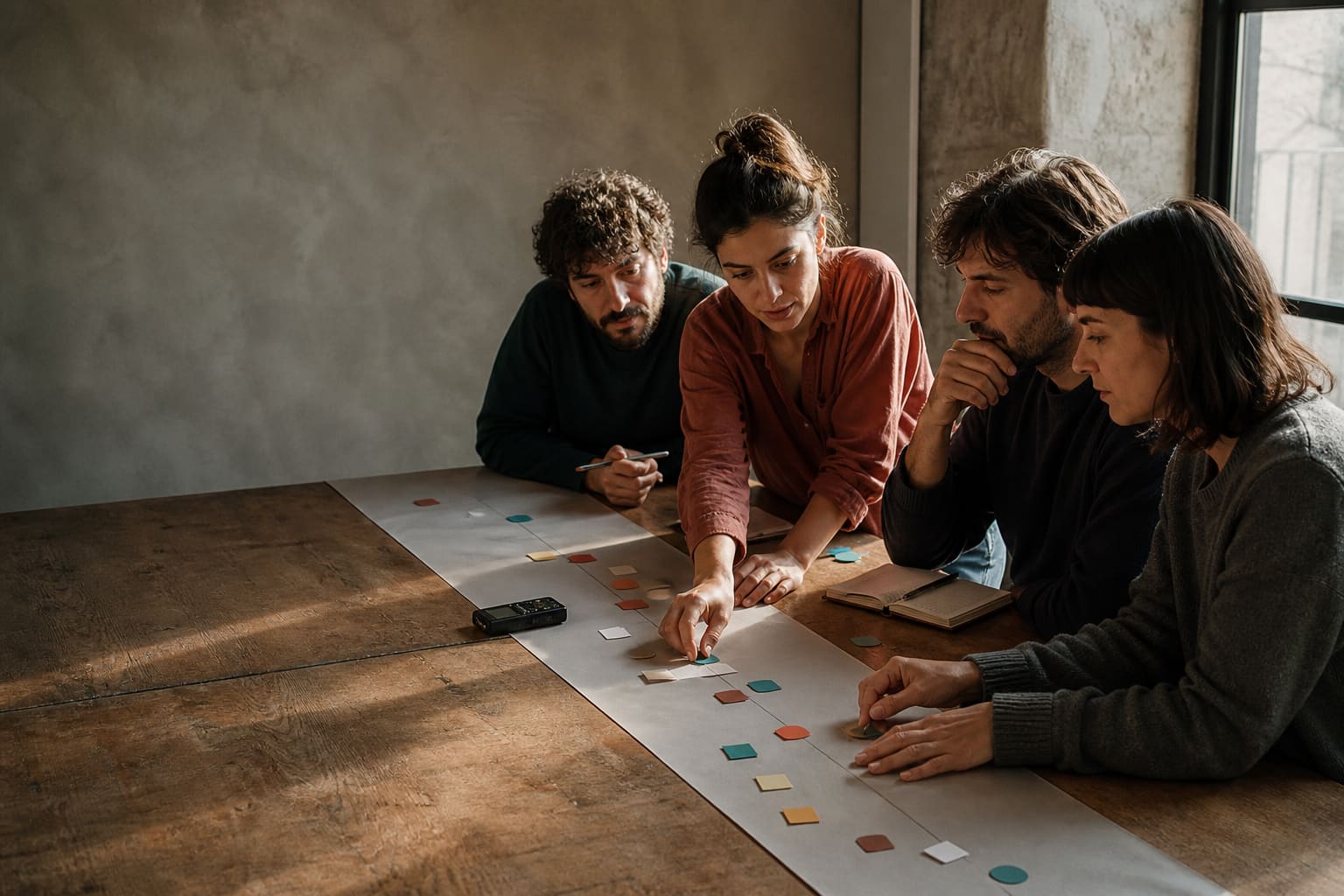 Equipo profesional en reunión de negocios — capacitación inglés corporativo empresas Mendoza Argentina