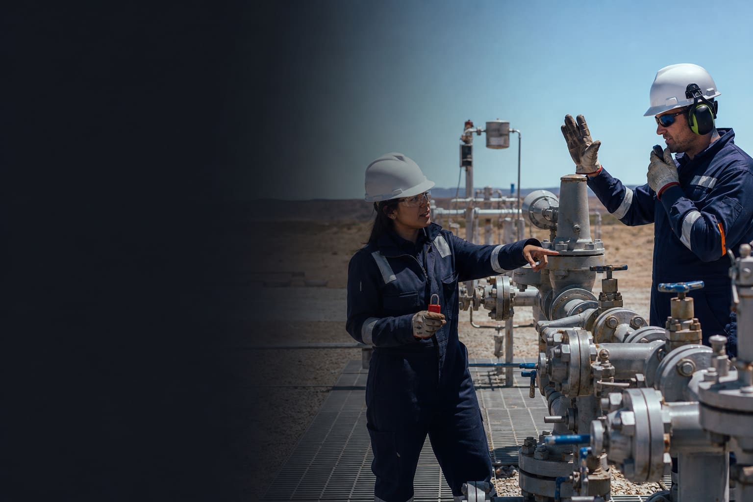 Operadora y especialista de mantenimiento confirman un bloqueo de seguridad en una planta de gas