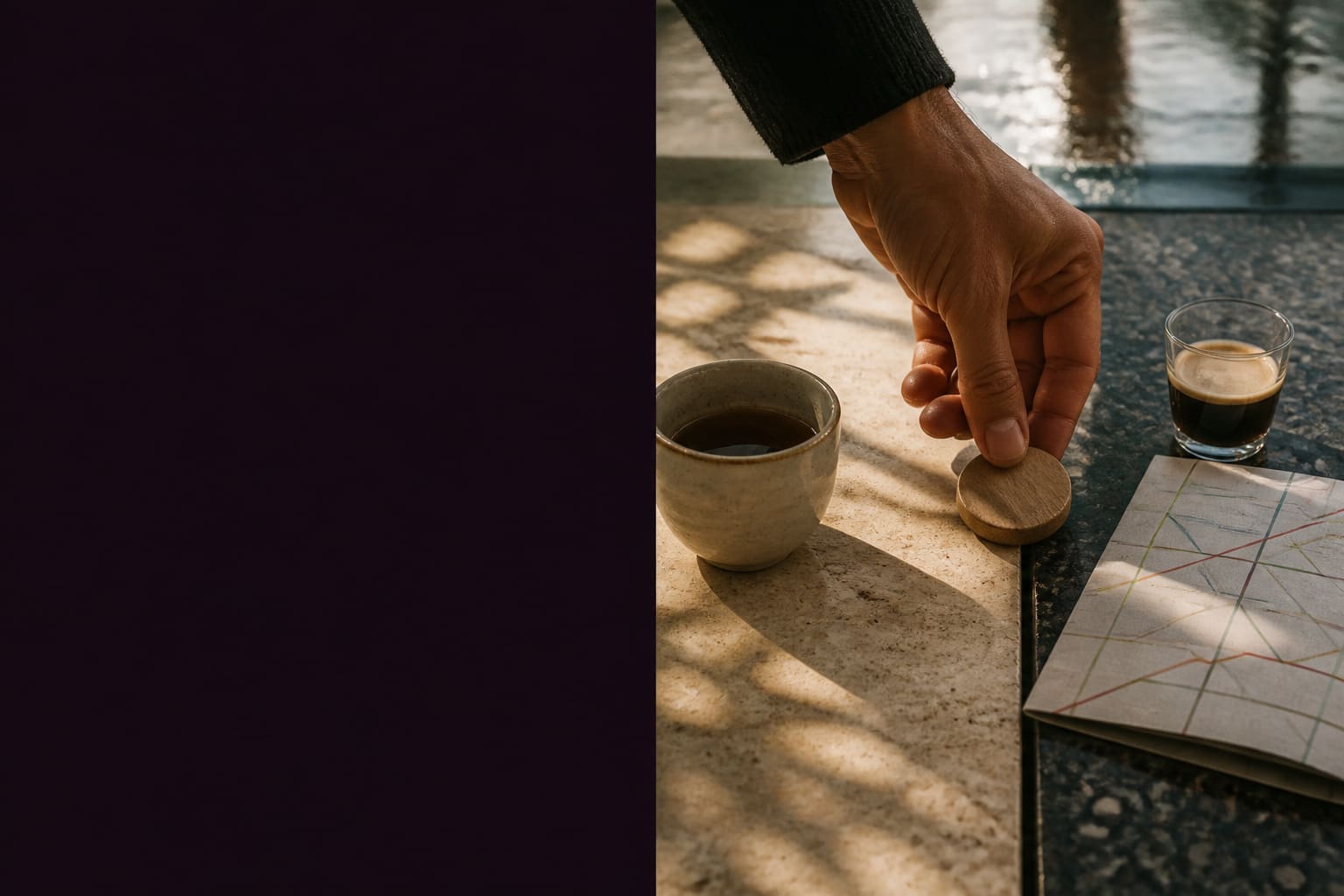 A hand weighs two tactile study settings inspired by Mendoza and Buenos Aires