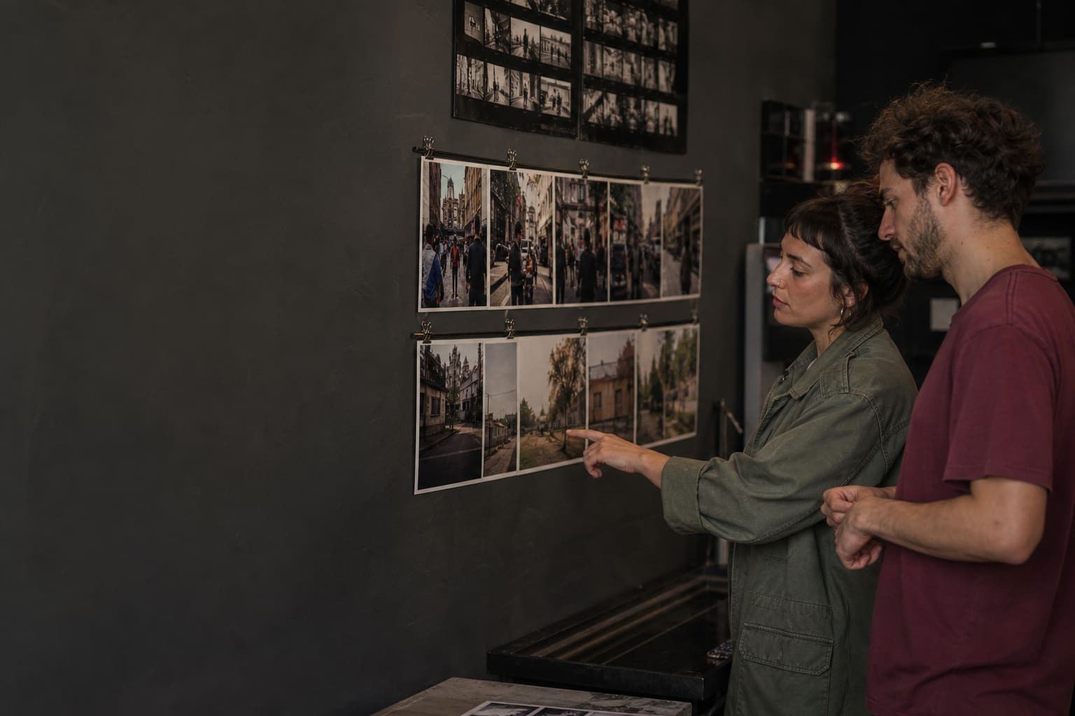 A learner and advisor compare documentary photographs of daily life in Mendoza and Buenos Aires