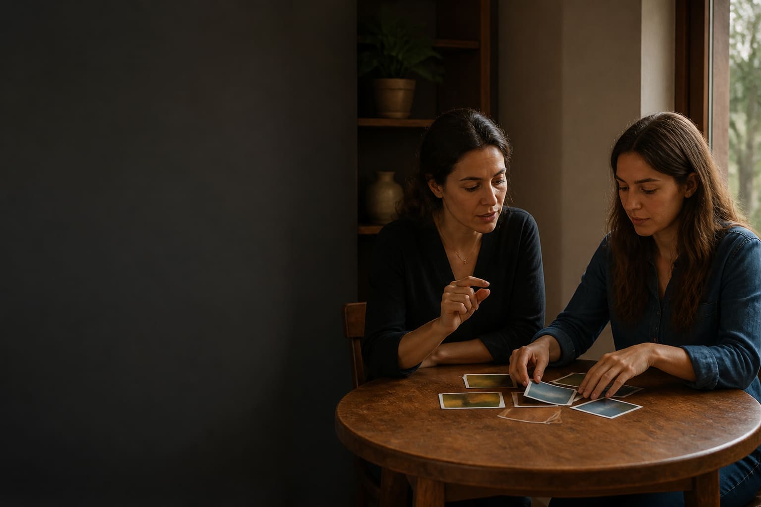 Adult learner narrating a story during a private Spanish lesson in Argentina